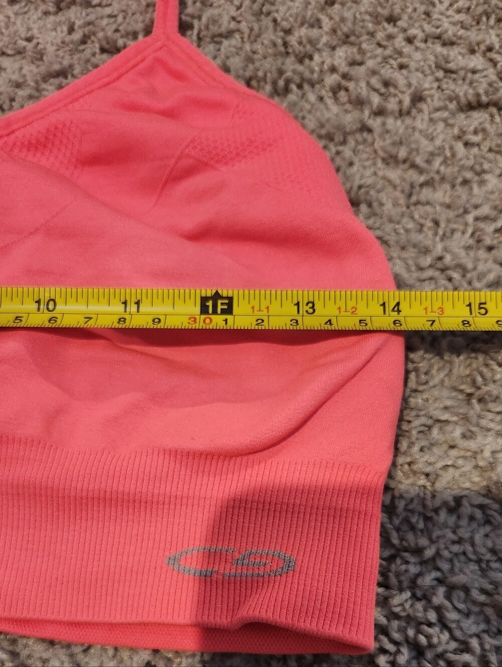 Champion Seamless Sports Bra Coral Pink XL Low Impact Strappy Back - Picture 9 of 11